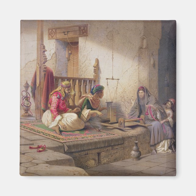A weaver in Esna, one of 24 illustrations produced Magnet (Front)