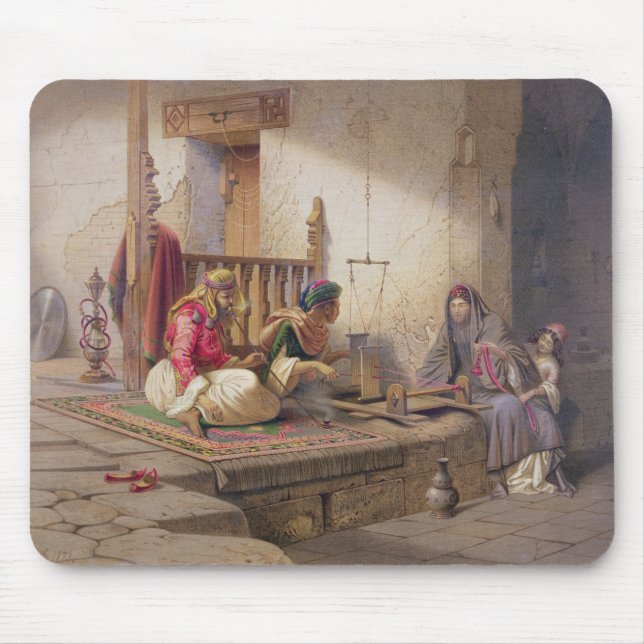 A weaver in Esna, one of 24 illustrations produced Mouse Mat (Front)