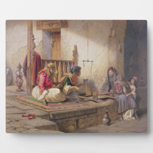 A weaver in Esna, one of 24 illustrations produced Plaque