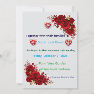 A wedding card that expresses joy.