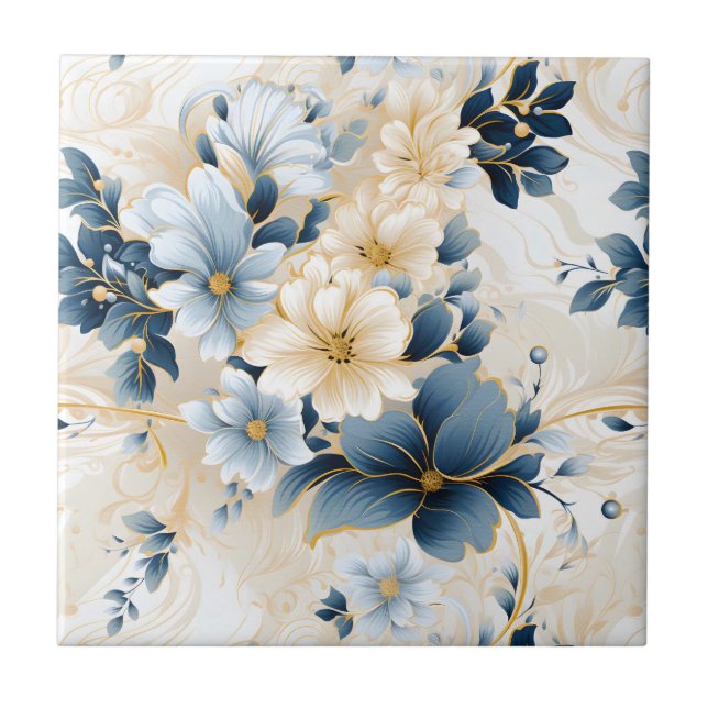 A Wedding Floral Series Design 12 Tile (Front)