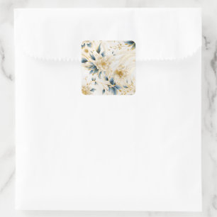 A Wedding Floral Series Design 1 Square Sticker