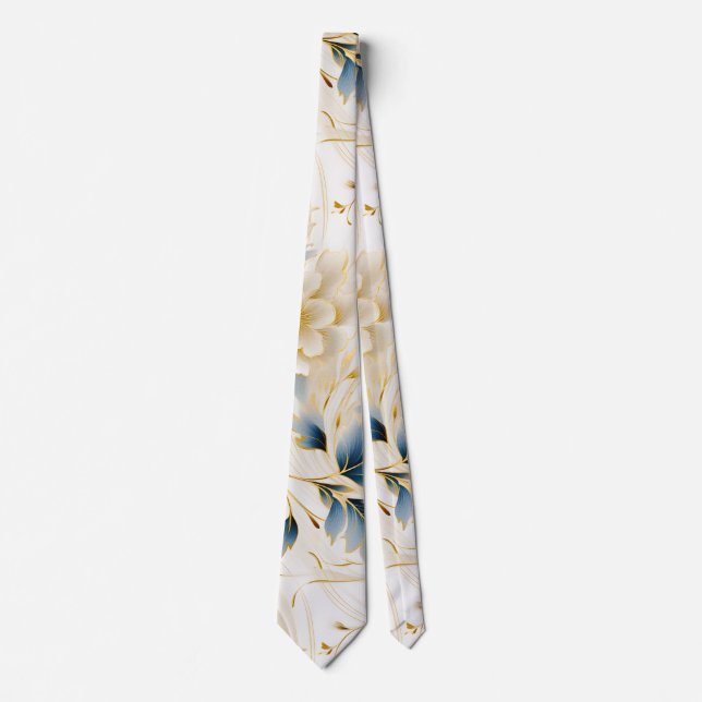 A Wedding Floral Series Design 1 Tie (Front)