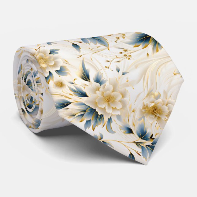 A Wedding Floral Series Design 1 Tie (Rolled)