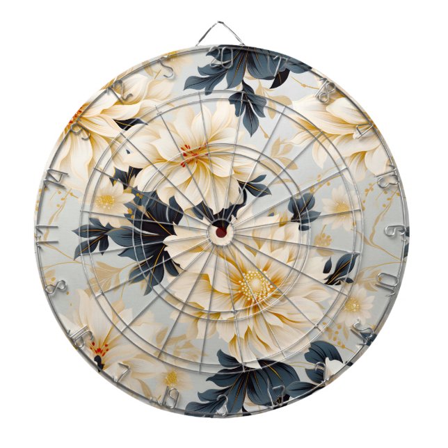 A Wedding Floral Series Design 2 Dartboard (Front)