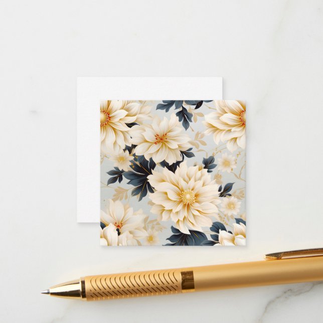 A Wedding Floral Series Design 2 Enclosure Card (Front/Back In Situ)