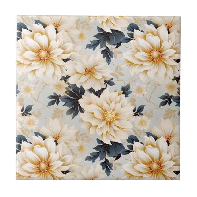 A Wedding Floral Series Design 2 Tile (Front)