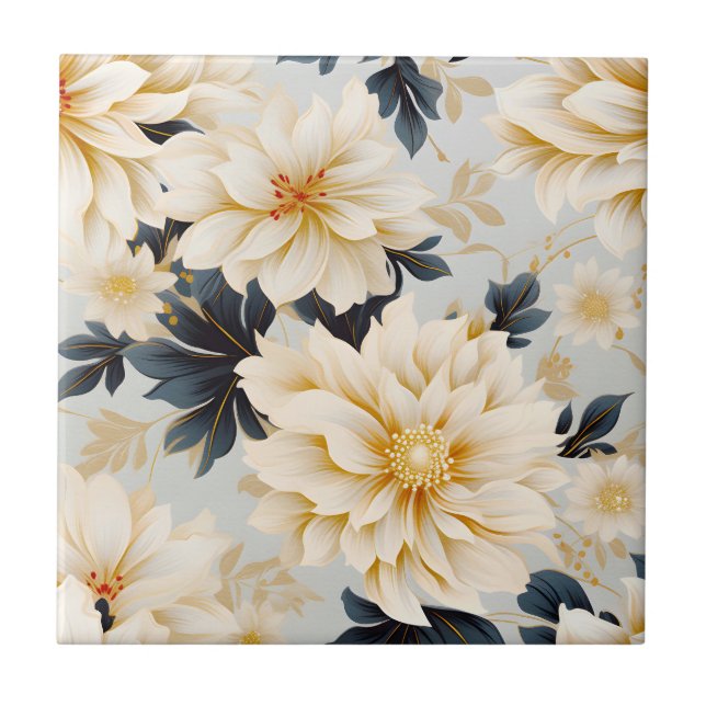 A Wedding Floral Series Design 2 Tile (Front)