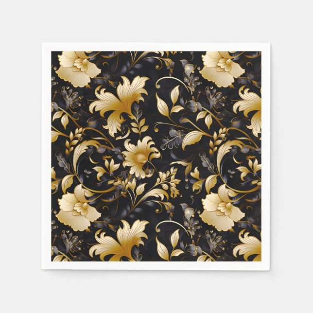 A Wedding Floral Series Design 4 Napkin (Front)