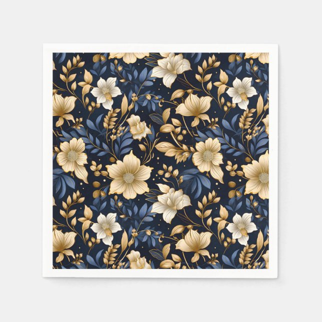 A Wedding Floral Series Design 6 Napkin (Front)