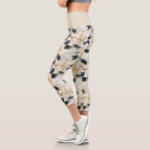 A Wedding Floral Series Design 7 Capri Leggings