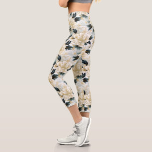 A Wedding Floral Series Design 7 Capri Leggings