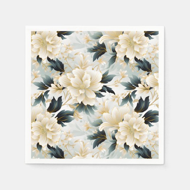 A Wedding Floral Series Design 7 Napkin (Front)