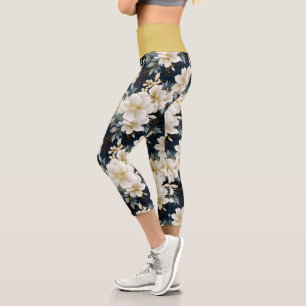 A Wedding Floral Series Design 8 Capri Leggings