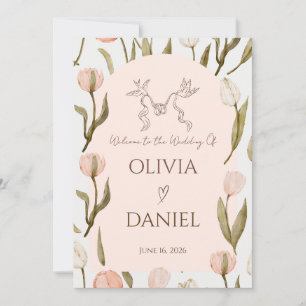 A wedding invitation with a dreamy, romantic touch