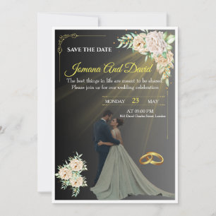 A wedding invitation with a simple yet attractive