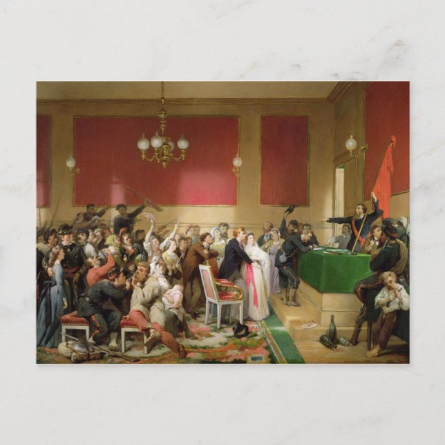 A Wedding under the Commune of Paris of 1871 Postcard (Front)