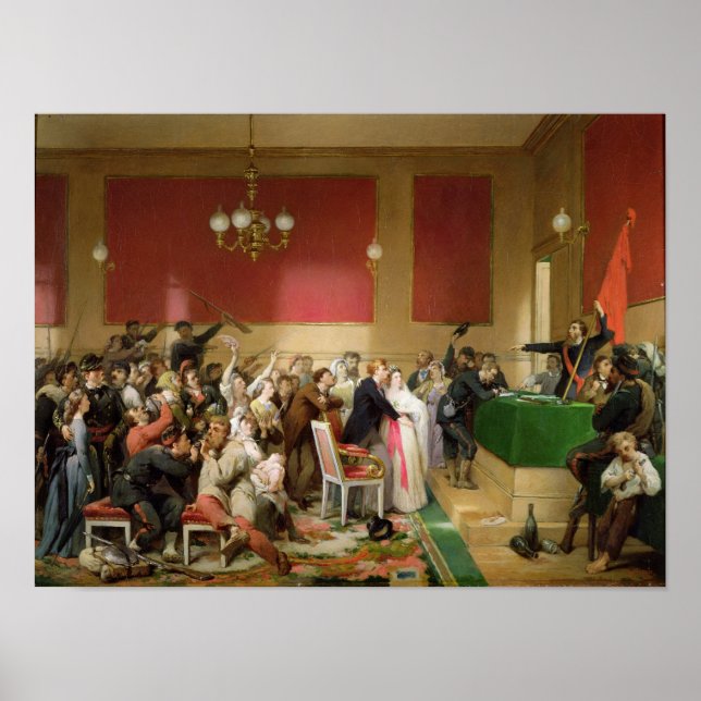 A Wedding under the Commune of Paris of 1871 Poster (Front)