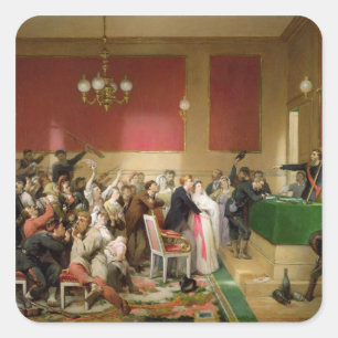 A Wedding under the Commune of Paris of 1871 Square Sticker