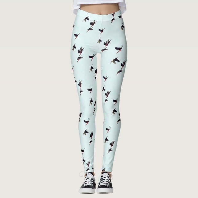 A Wedge of Ibises In Flight Leggings (Front)
