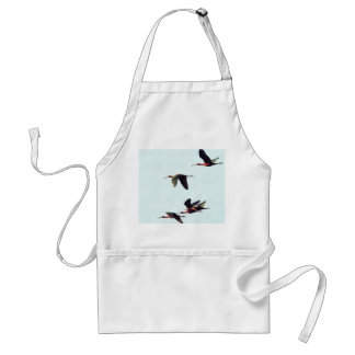 A Wedge of Ibises In Flight Standard Apron