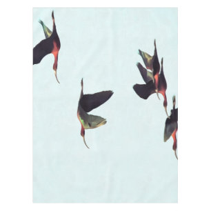 A Wedge of Ibises In Flight Tablecloth