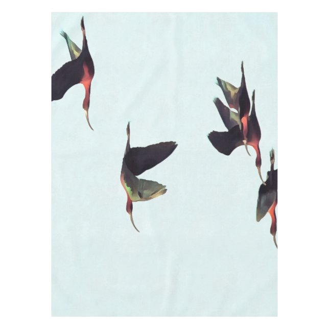 A Wedge of Ibises In Flight Tablecloth (Front)