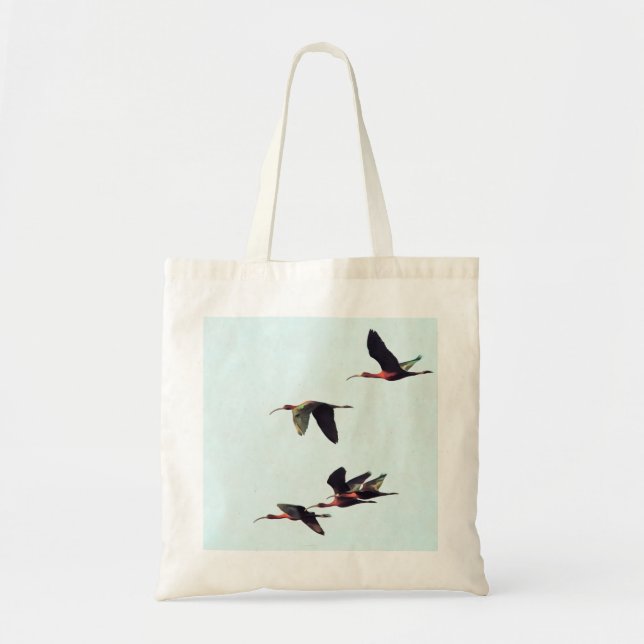 A Wedge of Ibises In Flight Tote Bag (Front)