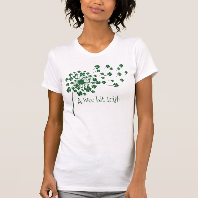 A Wee Bit Irish - Dandelion Clover  T-Shirt (Front)
