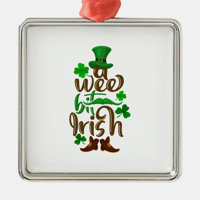 A Wee Bit Irish Metal Tree Decoration (Front)
