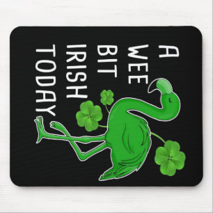 A Wee Bit Irish Today Lucky Flamingo Flamingo Mouse Mat