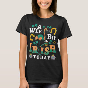 A Wee Bit Irish Today St. Patrick’S Day Flamingo T-Shirt