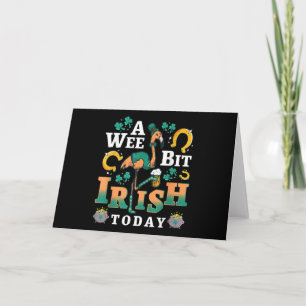 A Wee Bit Irish Today   St. Patrick’S Day Flamingo Thank You Card