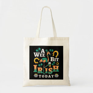 A Wee Bit Irish Today   St. Patrick’S Day Flamingo Tote Bag