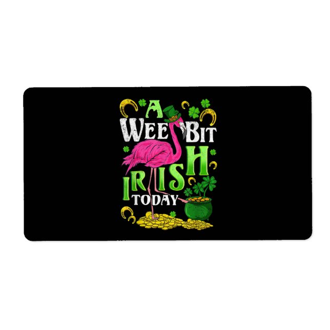 A Wee Bit Irish Today St. Patricks Day Flamingo (Front)