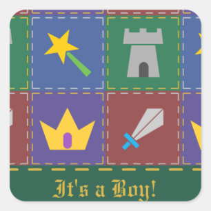 A Wee One's Fantasy Quilt Announcement Sticker