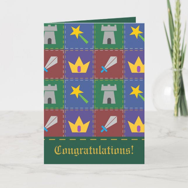 A Wee One's Fantasy Quilt Greeting Card (Front)