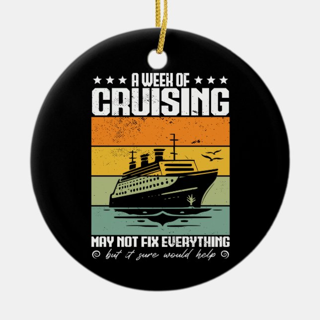 A Week Of Cruising May Not Fix Everything Ceramic Tree Decoration (Front)