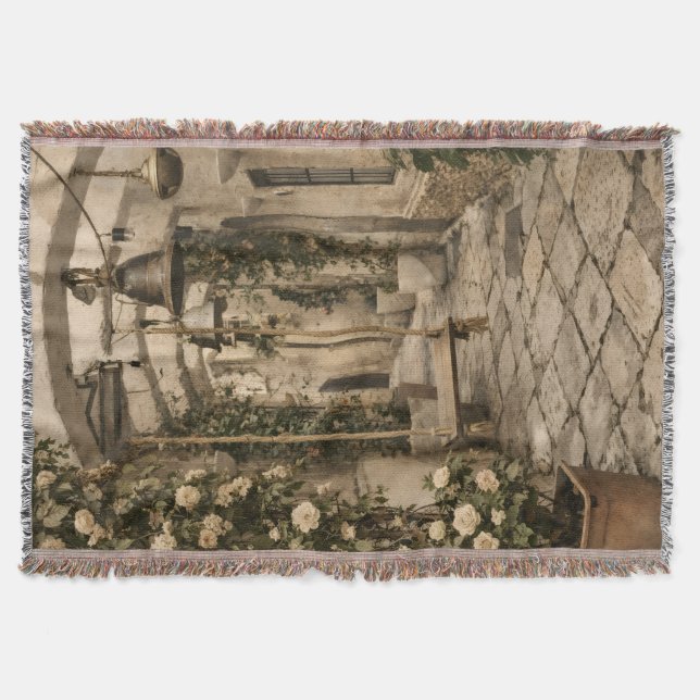 a welcoming and serene atmosphere throw blanket (Front)