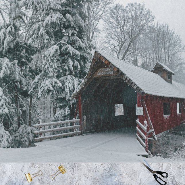 A Welcoming Barn on a Snowy Day Tissue Paper (Creator Uploaded)