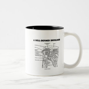 A Well-Defined Shoulder (Anatomical Humour) Two-Tone Coffee Mug