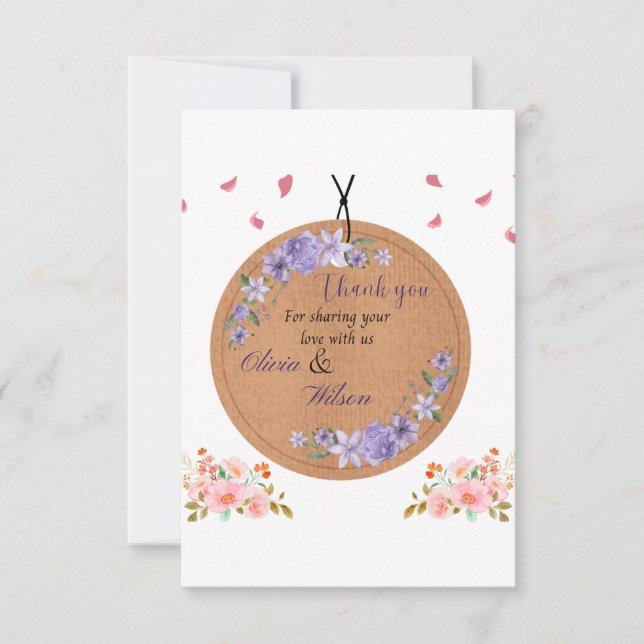 A well designed thank you card.  card (Front)