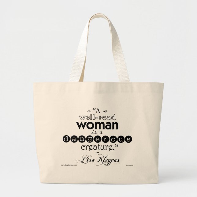 A Well-Read Woman. . .Bag Large Tote Bag (Front)