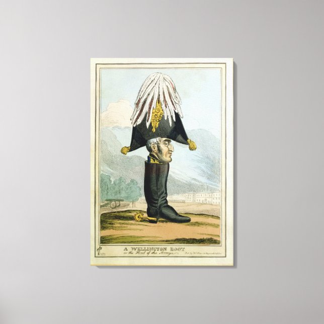 A Wellington Boot - or the Head of the Armye, Canvas Print (Front)