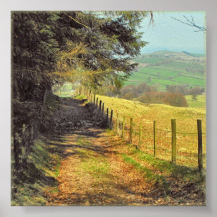 A Welsh Country Road Poster