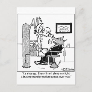 A Werewolf at the Dentist Postcard