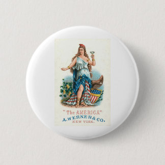 A Werner and Co. Vintage Americana 6 Cm Round Badge