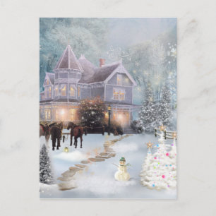 A Western Christmas Holiday Postcard