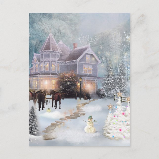 A Western Christmas Holiday Postcard (Front)