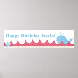 A Whale of a Birthday Banner Poster